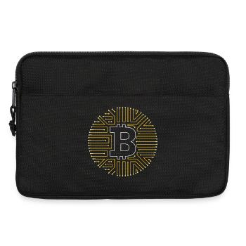 Bitcoin jaune - Sacoche pour ordinateur portable 13 pouces - noir - Devant
