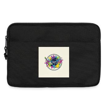 Buntes Cartoon-Musik-Logo - Laptoptasche 13" - Schwarz - Vorne
