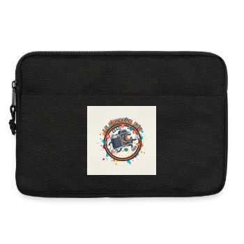 Der verrückte Kameramann Lachende Kamera - Laptoptasche 13" - Schwarz - Vorne