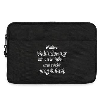 Invisible Disability Saying - Laptop bag 13" - black - Front