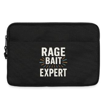 Rage Bait Expert, Funny Saying  - Laptop bag 13" - black - Front