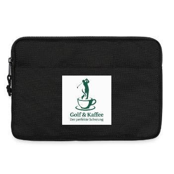 Golf & Kaffee – Der perfekte Schwung  - Laptoptasche 13" - Schwarz - Vorne