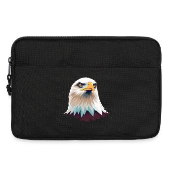 Geometric Eagle Head Illustration - Laptop bag 13" - black - Front