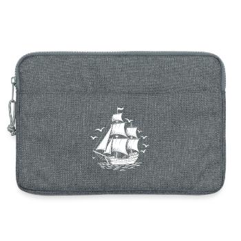 Sailing Sailing Ship Maritim Ahoy - Laptop bag 13" - heather grey - Front