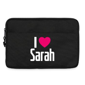 J’aime Sarah Pink Heart J’aime Sarah - Sacoche pour ordinateur portable 13 pouces - noir - Devant