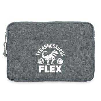 Tyrannosaurus Flex Fitness Humor Power - Laptoptasche 13" - Grau meliert - Vorne
