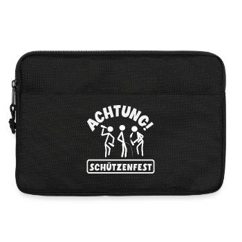 Achtung Schützenverein Lustiger Schützenfest - Laptoptasche 13" - Schwarz - Vorne