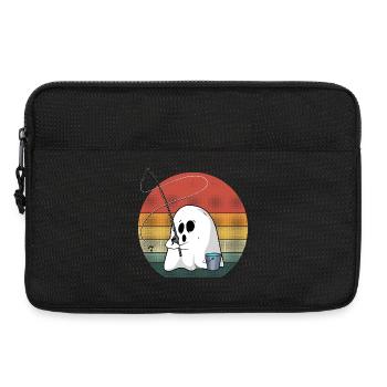 Angelgeist Lazy DIY Kostüm Lustiger Fischer - Laptoptasche 13" - Schwarz - Vorne