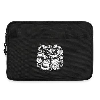 Katzen & Kaffee Meine Therapie - Laptoptasche 13" - Schwarz - Vorne