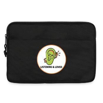 Listening and loved - Laptop bag 13" - black - Front