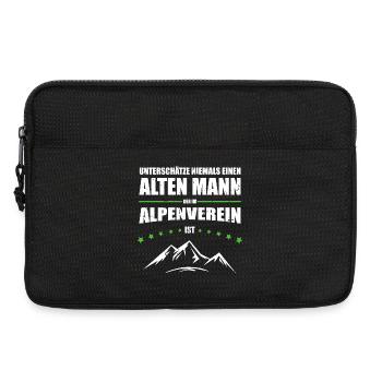 Alter Mann - Alpenverein | Retro Edition - Laptoptasche 13" - Schwarz - Vorne