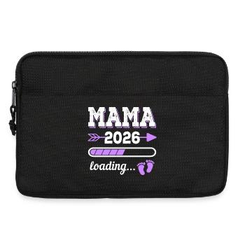 Mama 2026 Loading Schwangerschaft Geschenkidee - Laptoptasche 13" - Schwarz - Vorne