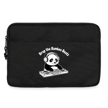 Bamboo Beats Panda DJ - Sacoche pour ordinateur portable 13 pouces - noir - Devant