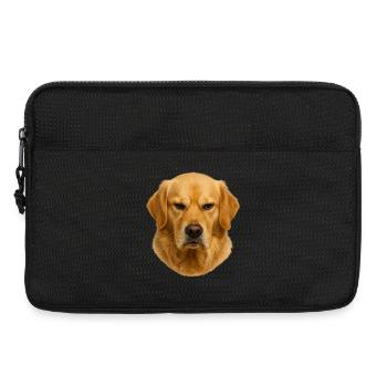 Golden Retriever Kopfporträt - Laptoptasche 13" - Schwarz - Vorne