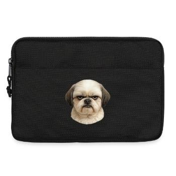 Pug Kopf Portrait Charme |  Shih Tzu - Laptoptasche 13" - Schwarz - Vorne