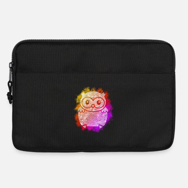 Zentangle Owl - Laptop bag 13" - black