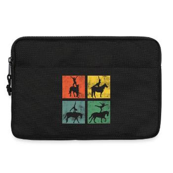 Voltigieren Reitsport Reiten Pferd Turnen - Laptoptasche 13" - Schwarz - Vorne