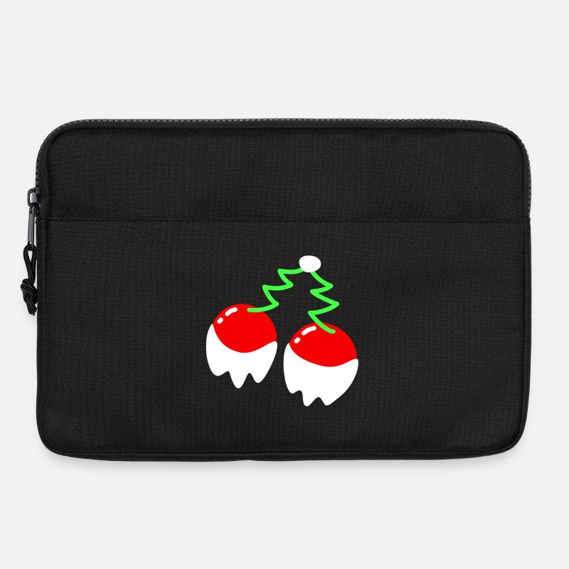Kirsche – Weihnachten - Laptoptasche 13" - Schwarz