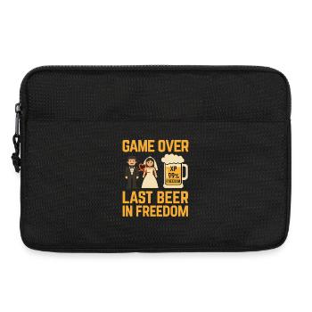 Game Over Letztes Bier in Freiheit - Laptoptasche 13" - Schwarz - Vorne