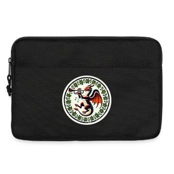 Trumpet Dragon in Ivy Wreath - Laptop bag 13" - black - Front