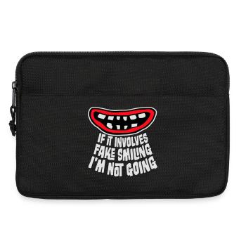 If It Involves Fake Smiling I'm Not Going Spruch - Laptoptasche 13" - Schwarz - Vorne