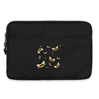 Bees in flight - bee love - Laptop bag 13" - black - Front