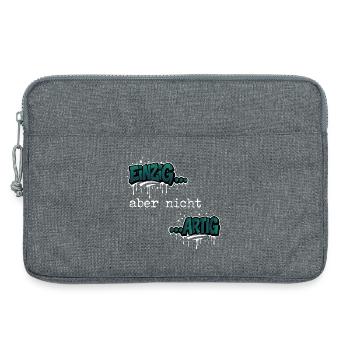 Einzig… aber nicht …artig Einzigartig Spruch - Laptoptasche 13" - Grau meliert - Vorne