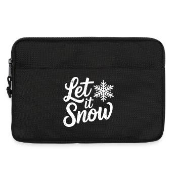 Let It Snow Christmas Snowflake - Laptop bag 13" - black - Front