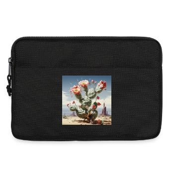 Fleur de cactus Magie du désert - Sacoche pour ordinateur portable 13 pouces - noir - Devant
