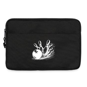 Dynamic Bowling Ball Throwing on Pins - Laptop bag 13" - black - Front