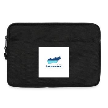 Bodensee Landschaftslogo Seeufer - Laptoptasche 13" - Schwarz - Vorne