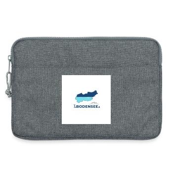 Bodensee Landschaftslogo Seeufer - Laptoptasche 13" - Grau meliert - Vorne
