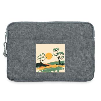 Solar Horizon and Pines - Laptop bag 13" - heather grey - Front