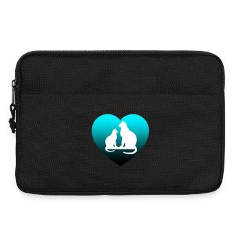 félin - Sacoche pour ordinateur portable 13 pouces - noir - Devant