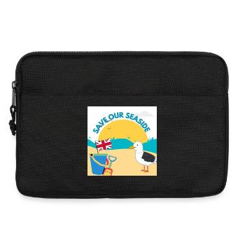 Save Our Seaside Illustration - Laptop bag 13" - black - Front