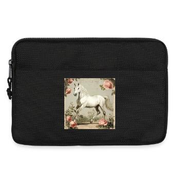 Pferd Vintage - Laptoptasche 13" - Schwarz - Vorne