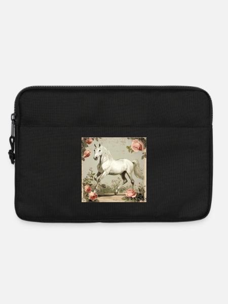 Pferd Vintage - Laptoptasche 13" - Schwarz