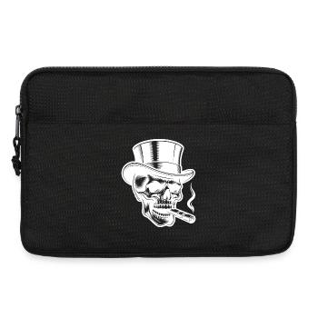 Daring Skull with Elegant Top Hat - Laptop bag 13" - black - Front
