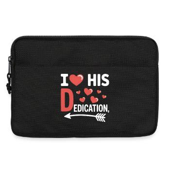 I Heart His Dedication Funny Love Partner Spruc - Laptop bag 13" - black - Front