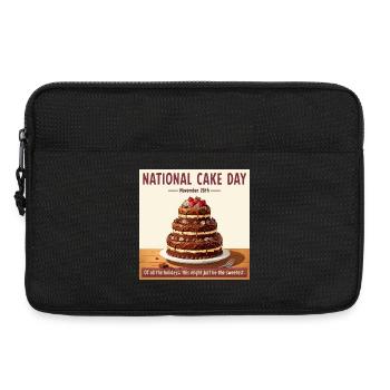 Journée nationale du gâteau – Tag des Kuchens - Sacoche pour ordinateur portable 13 pouces - noir - Devant