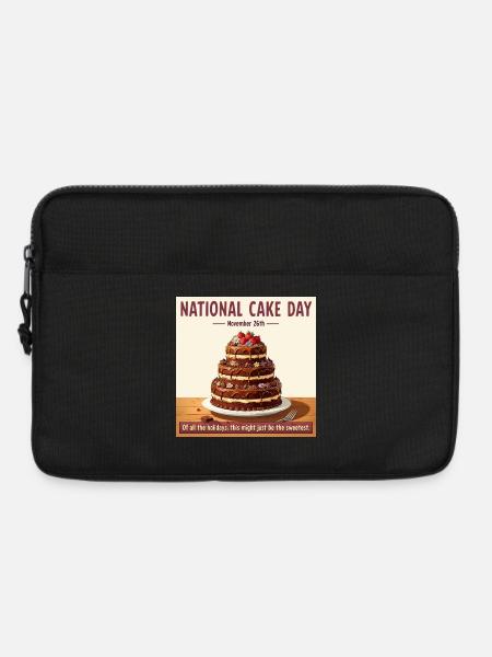 National Cake Day – Tag des Kuchens - Laptoptasche 13" - Schwarz