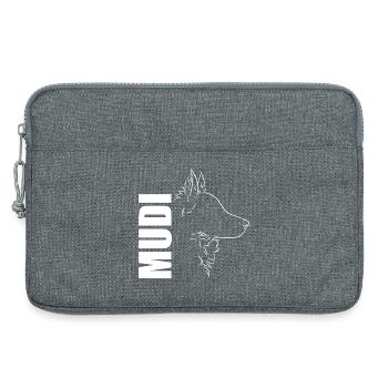 Mudi Profile Dog Dog Wilsigns - Laptop bag 13" - heather grey - Front