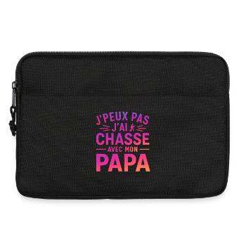 ChassePapa – J'peux pas - Sacoche pour ordinateur portable 13 pouces - noir - Devant