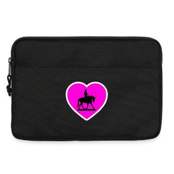 Chevaux - Sacoche pour ordinateur portable 13 pouces - noir - Devant