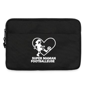 Super Soccer Mom – Soccer Heart - Laptop bag 13" - black - Front