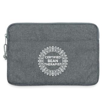 Thérapeute certifié en haricots - Sacoche pour ordinateur portable 13 pouces - gris chiné - Devant