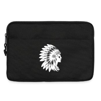 Coiffe élégante avec visage de profil - Sacoche pour ordinateur portable 13 pouces - noir - Devant