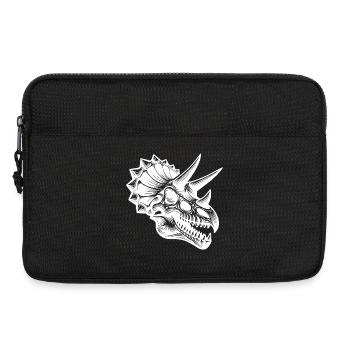 Os fossile de tête de tricératops de dinosaure - Sacoche pour ordinateur portable 13 pouces - noir - Devant
