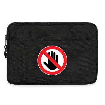 Caution Do Not Touch, Do Not Touch Symbol - Laptop bag 13" - black - Front