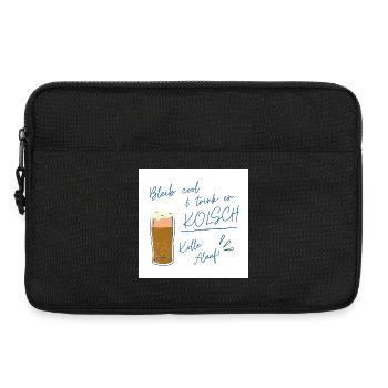 Bleib cool Kölsch Design, Karneval ein Leben lang  - Laptoptasche 13" - Schwarz - Vorne